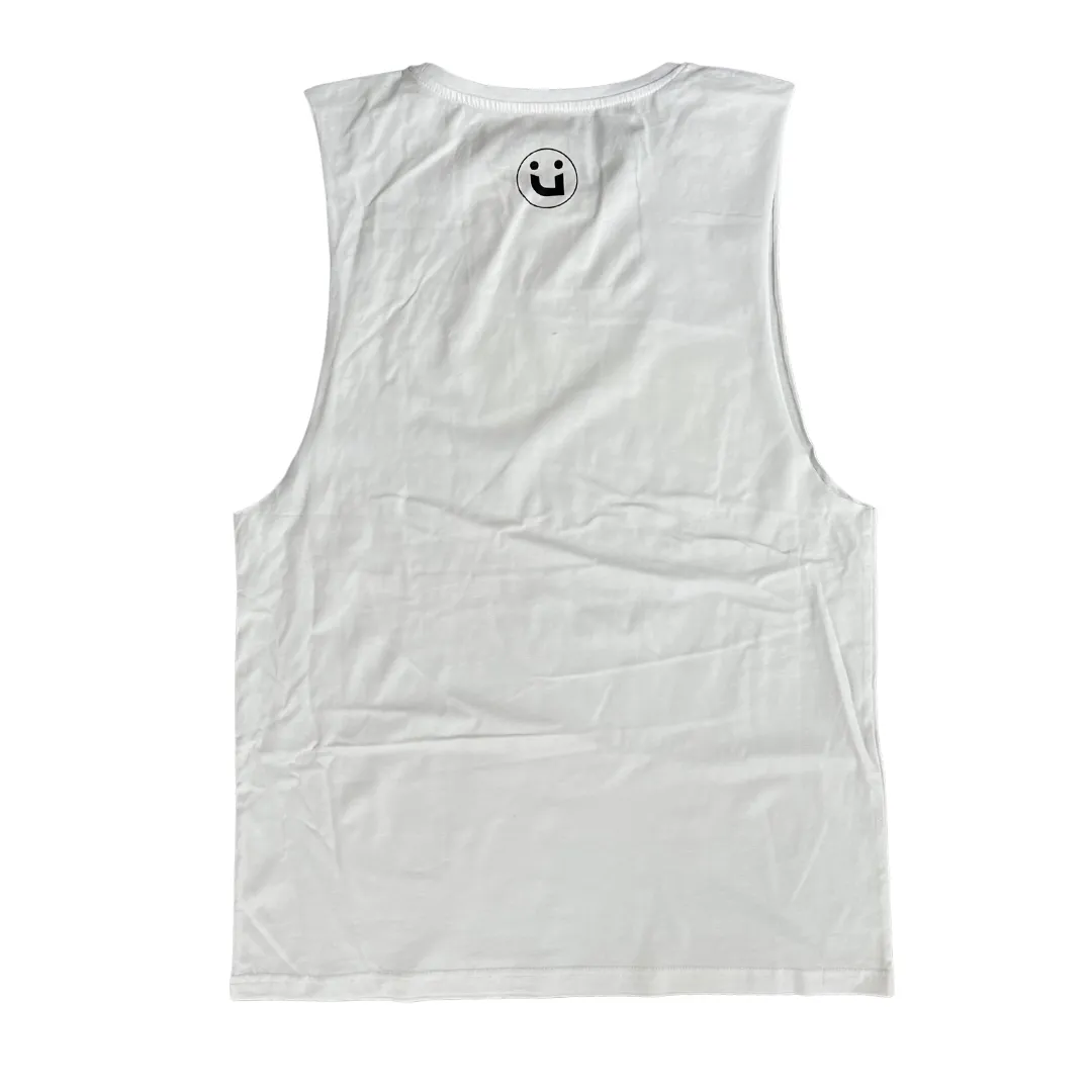 Google Optimization Result: White Pistol Muscle Tee