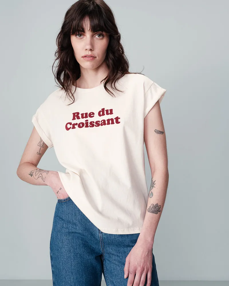 Grace and Mila – Beige Rue du Croissant TShirt