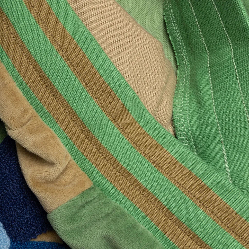 Green Velour Track Pants