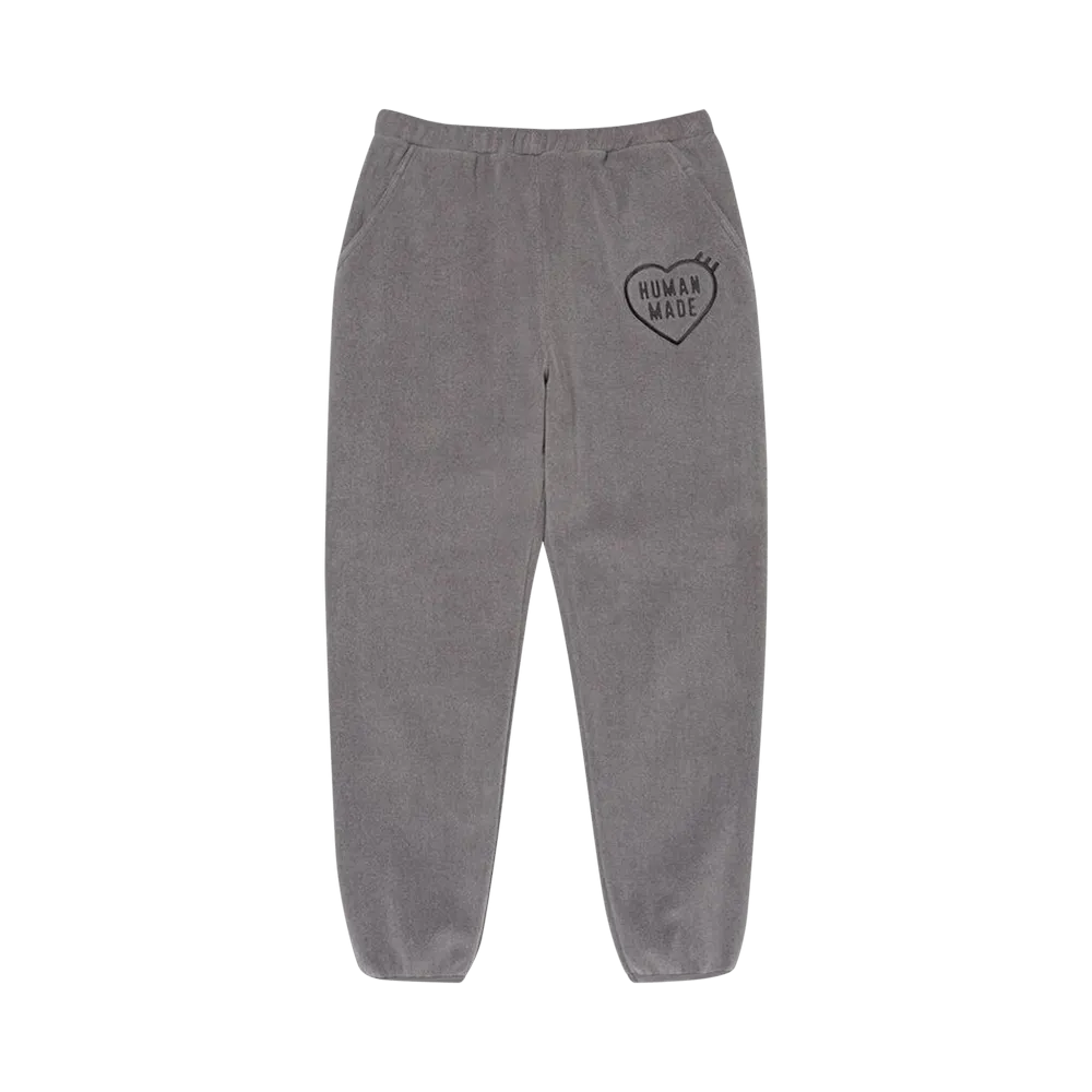 Grey fleece pants - handmade by humans