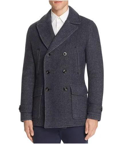 Hardy Amies Mens Textured Pea Coat