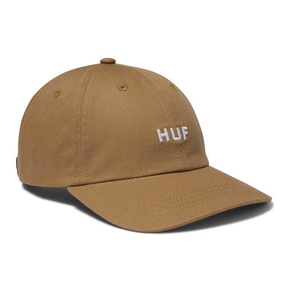 HUF SET OG CURVED VISOR 6 PANEL HAT // BISCUIT