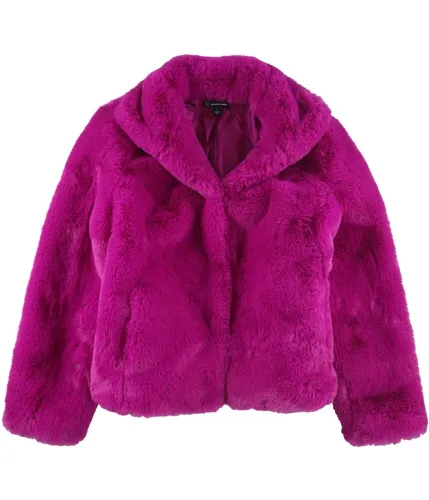 I-N-C Womens Faux Fur Coat, TW2