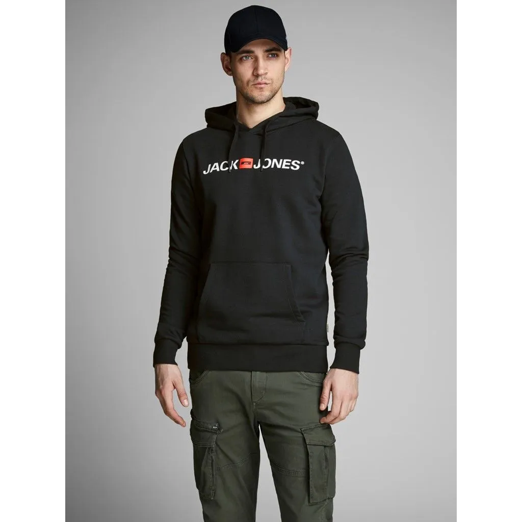 Jack & Jones Retro Logo Hooded Sweatshirts Black