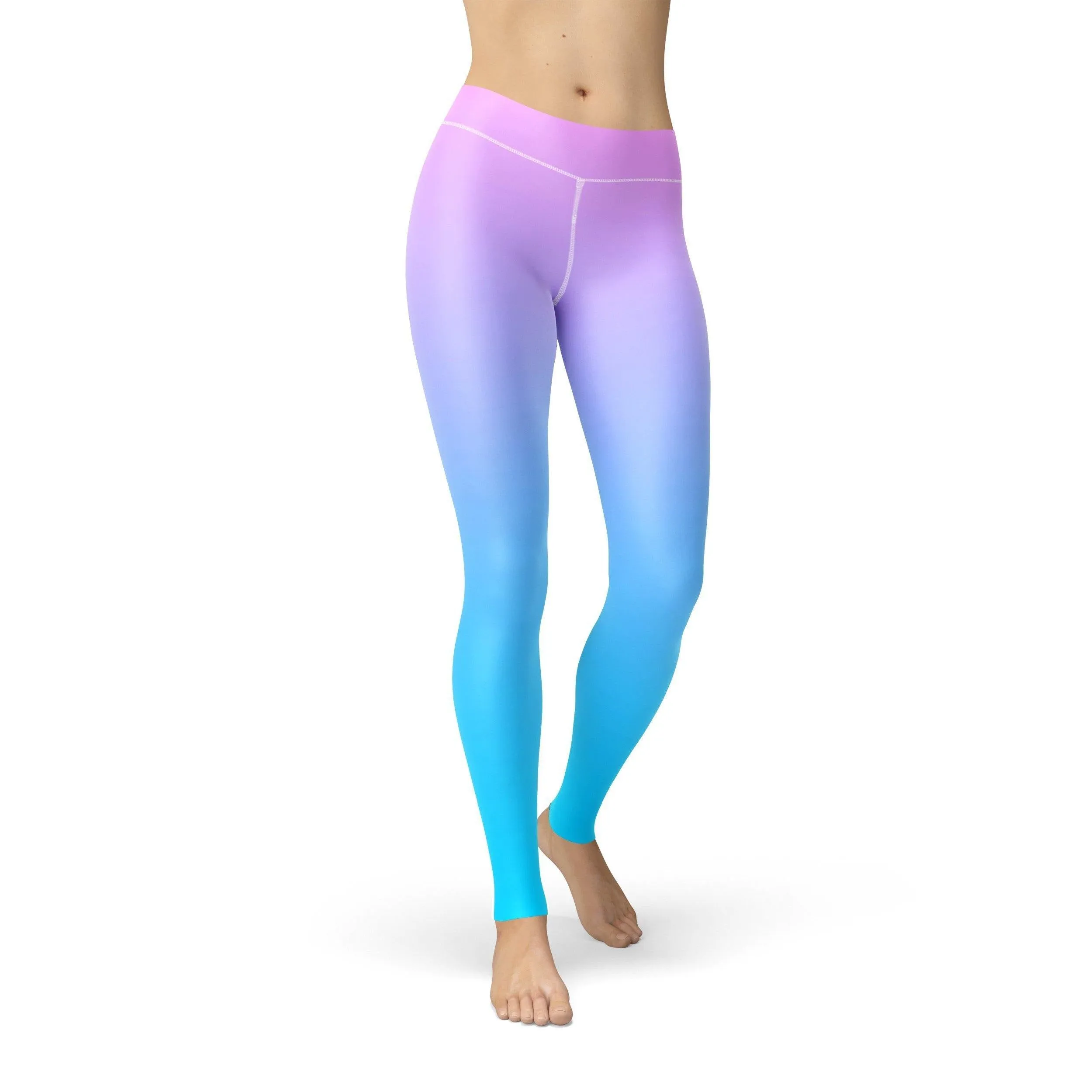 Jean Pink Blue Ombre Leggings