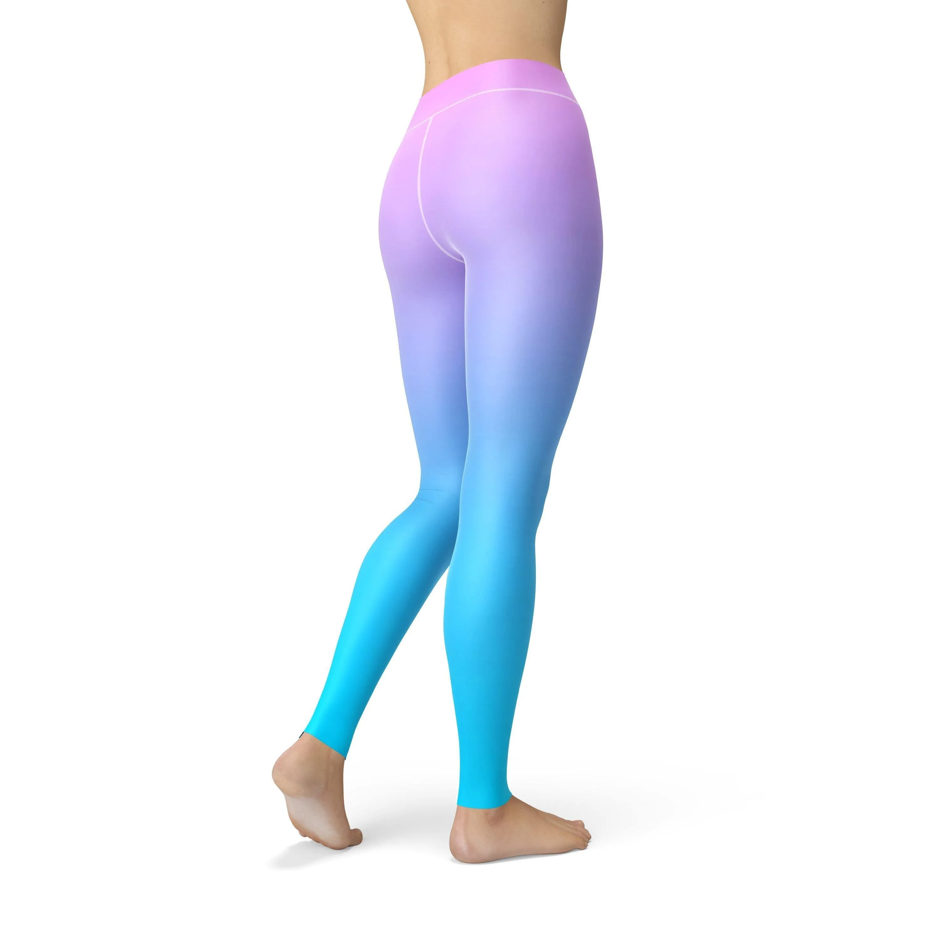 Jean Pink Blue Ombre Leggings