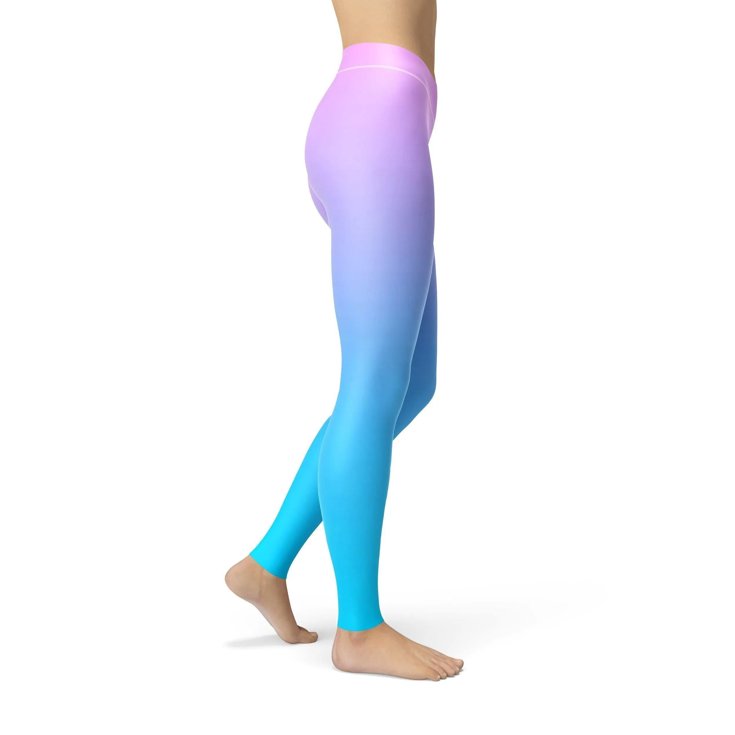 Jean Pink Blue Ombre Leggings