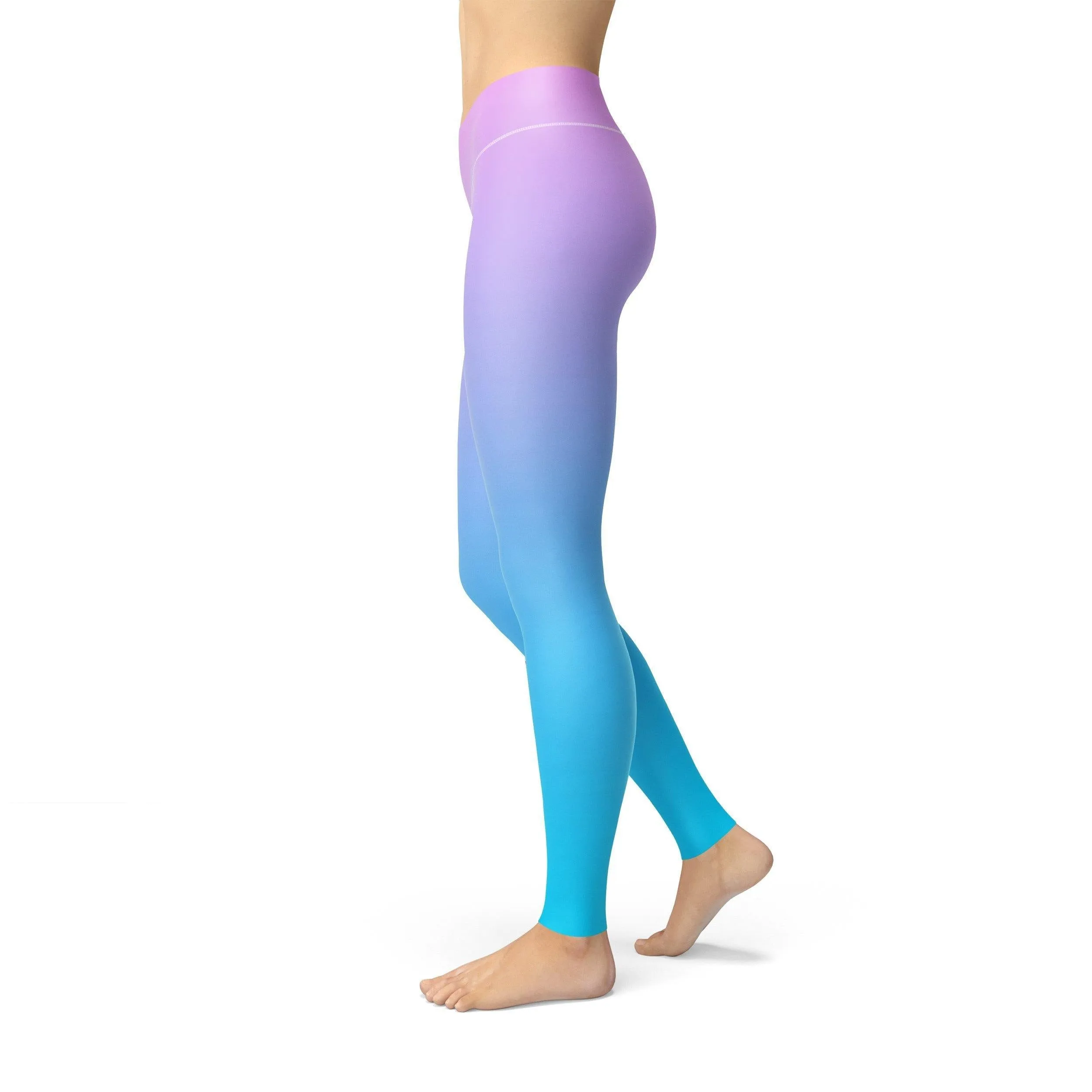 Jean Pink Blue Ombre Leggings