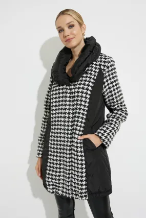 Joseph Ribkoff Houndstooth Print Coat Style 224921