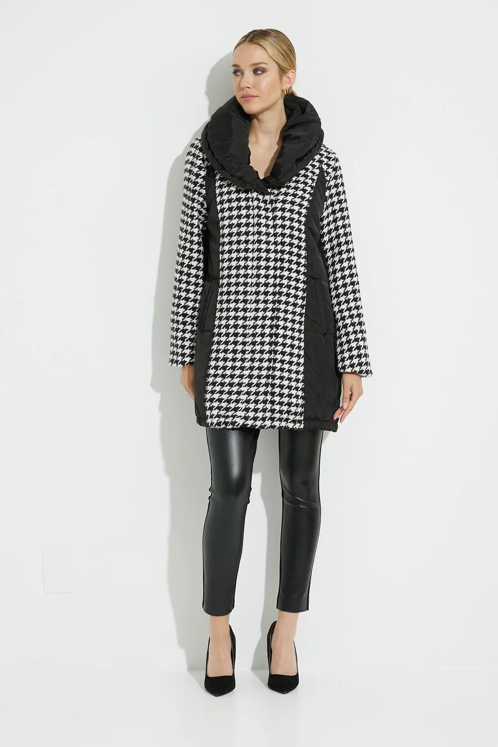 Joseph Ribkoff Houndstooth Print Coat Style 224921