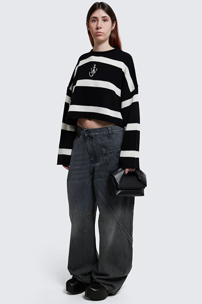 JW Anderson | Striped Casual Style Street Style Two-tone Long Sleeved Logo