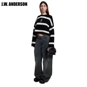 JW Anderson | Striped Casual Style Street Style Two-tone Long Sleeved Logo