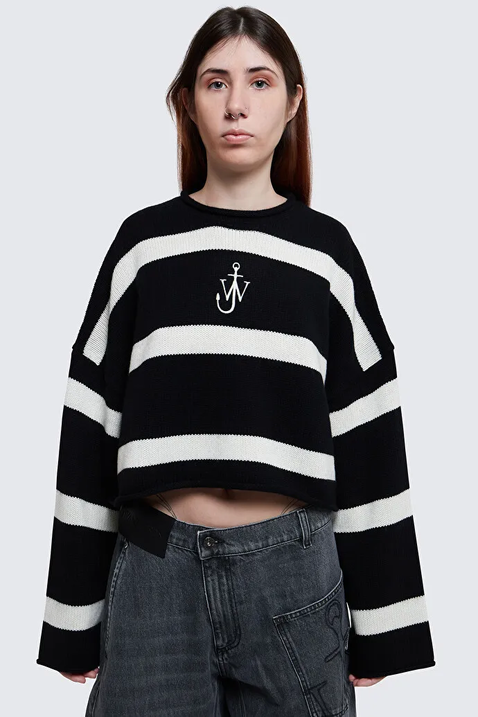 JW Anderson | Striped Casual Style Street Style Two-tone Long Sleeved Logo