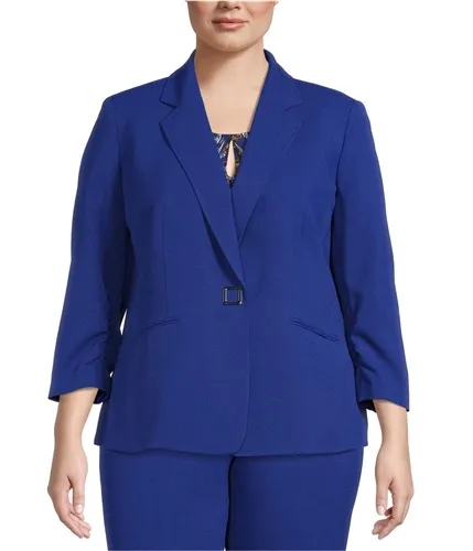 Kasper Womens Snap-Front Blazer Jacket