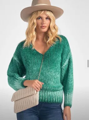 Knit Ombre Sweater - Green