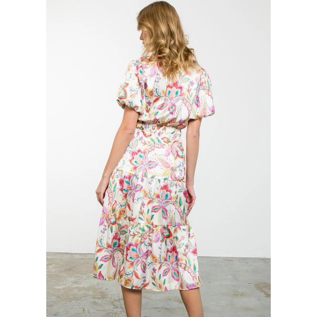 Lana Floral Paisley Print THML Midi Dress - Buy Online Now