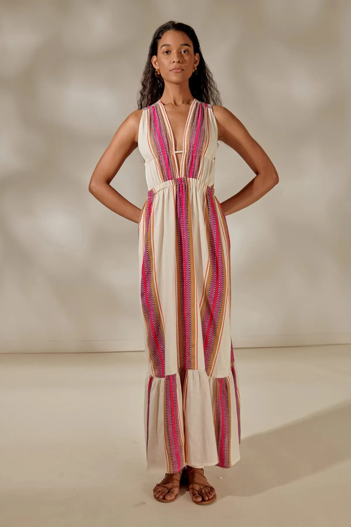 Lelisa Plunge Maxi Dress