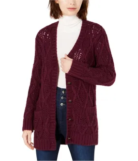 Leyden Womens Crochet Cardigan Sweater