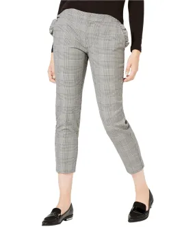 Maison Jules Womens Houndstooth Casual Cropped Pants