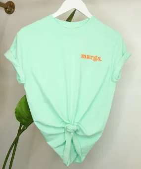 Margs. Mint Embroidered Tee