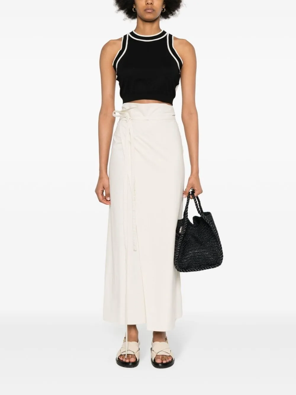 MaxMara | Sleeveless Cotton Party Dress with Crew Neck and Casual Style