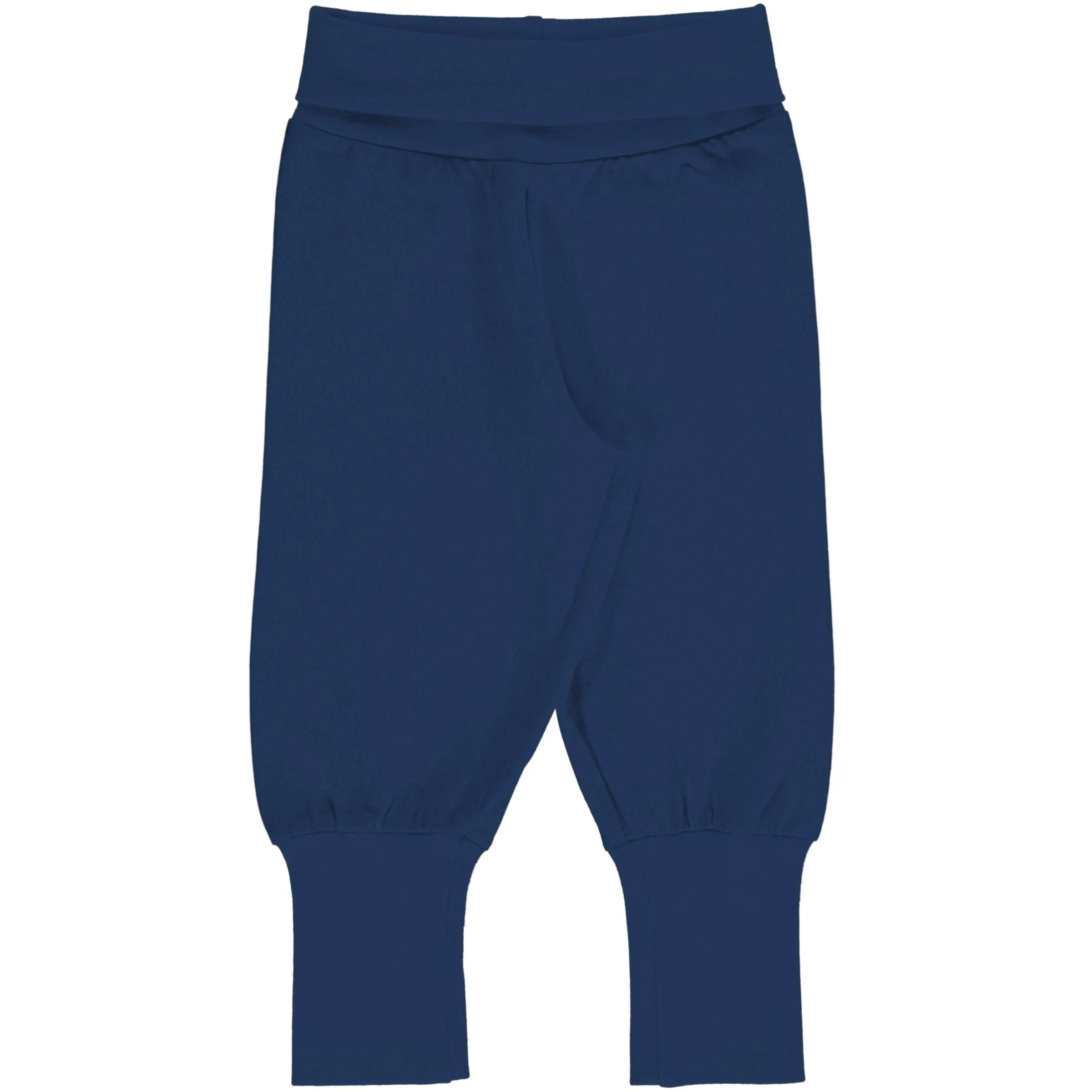 Maxomorra Navy Organic Cotton Rib Pants