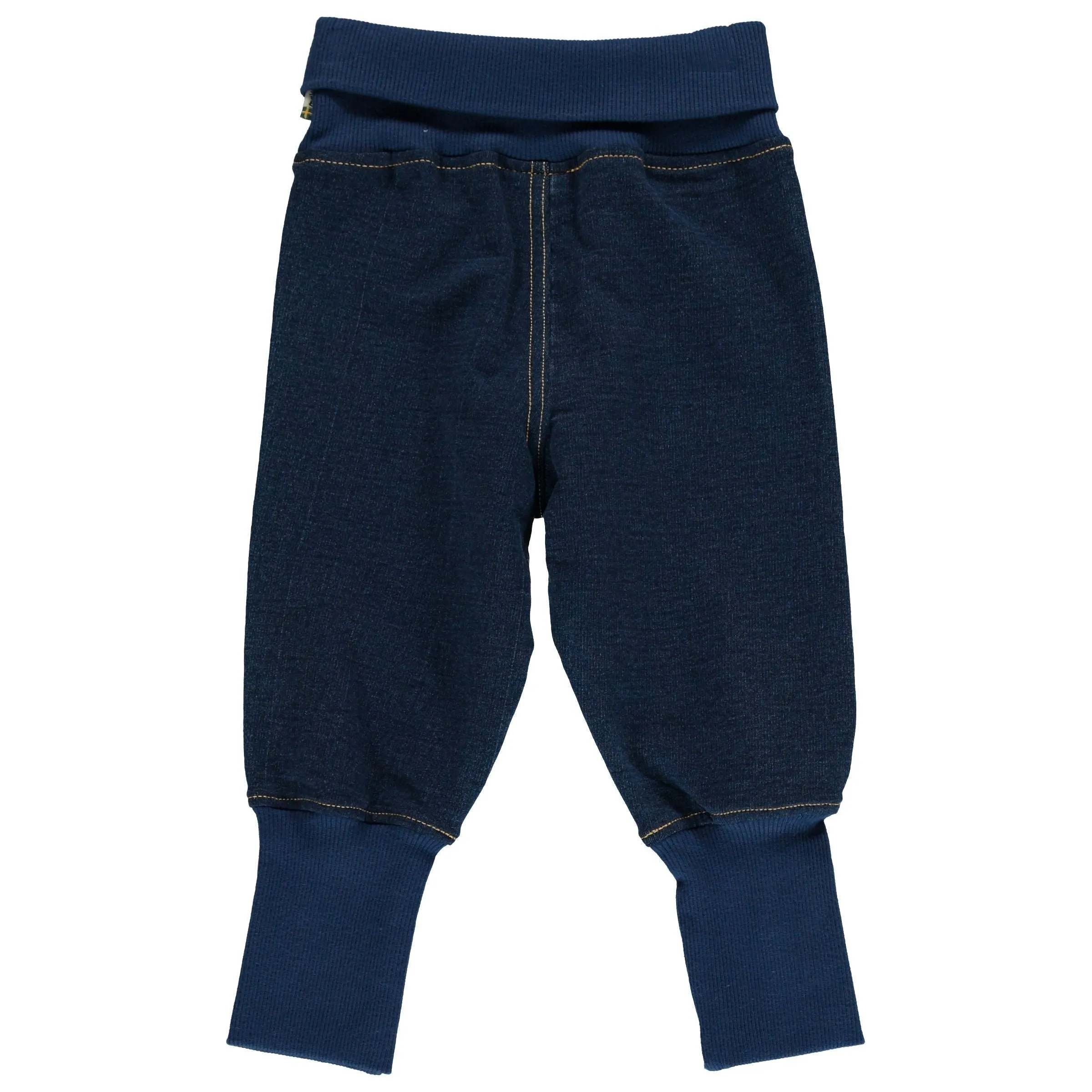 Maxomorra Ribbed Indigo Sweat Pants