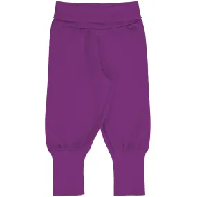 Maxomorra Violet Organic Cotton Ribbed Pants