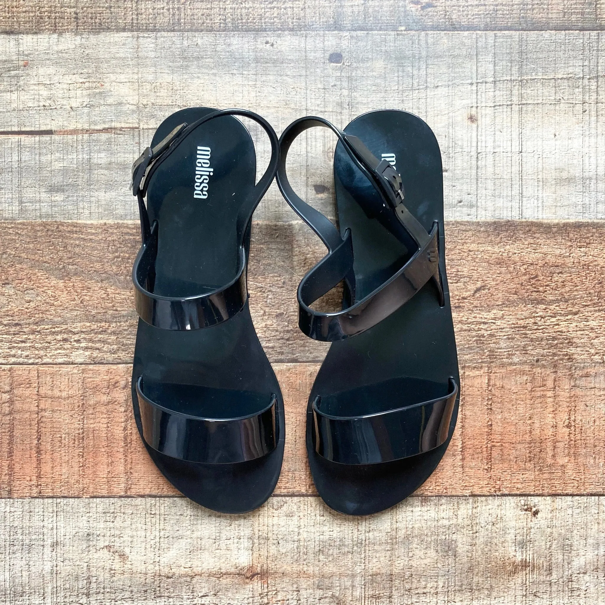 Melissa Black Jelly Sandals- Size 6 (Brand New Condition)