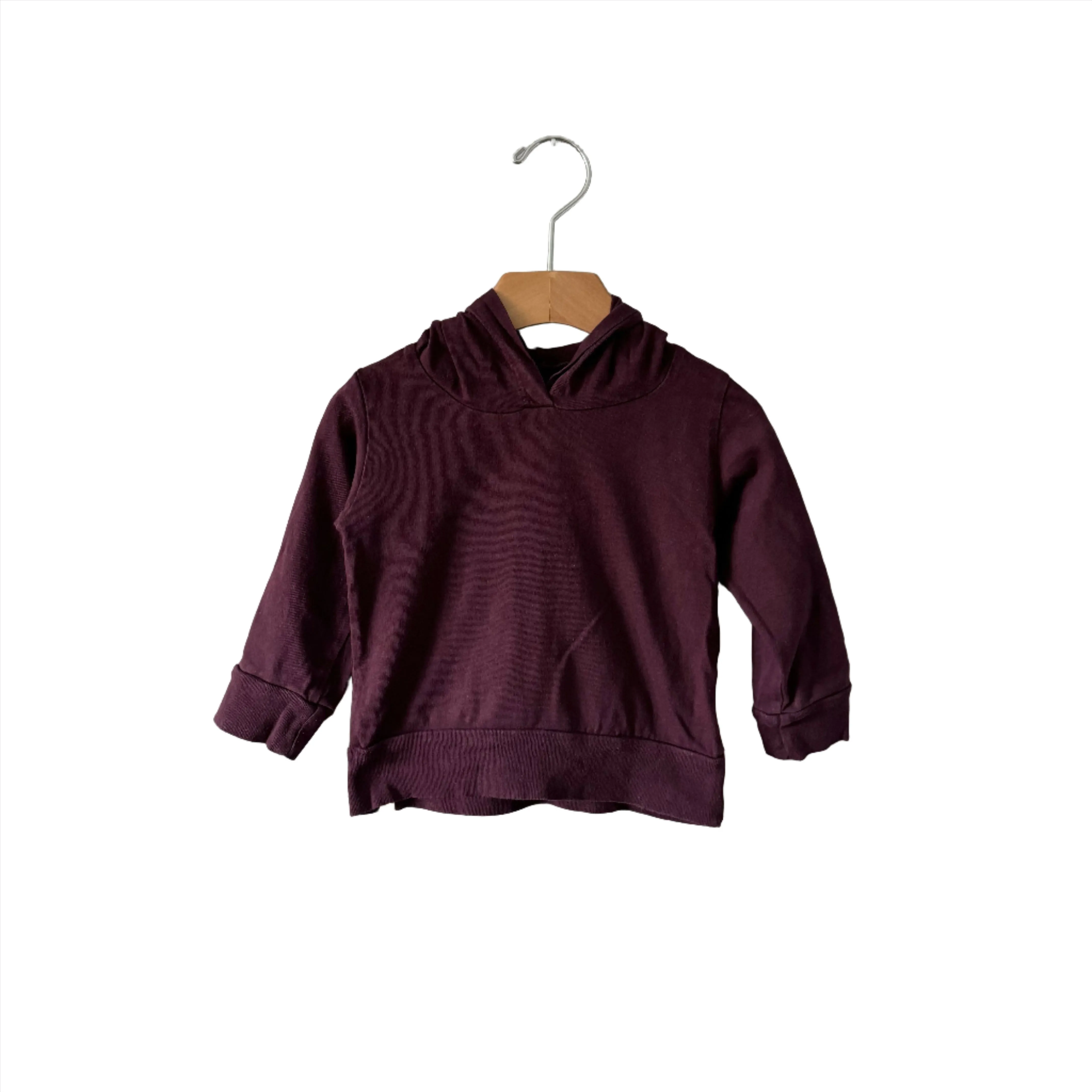 Mini Mioche / Long sleeve top with hood - Dark purple / 12-18M