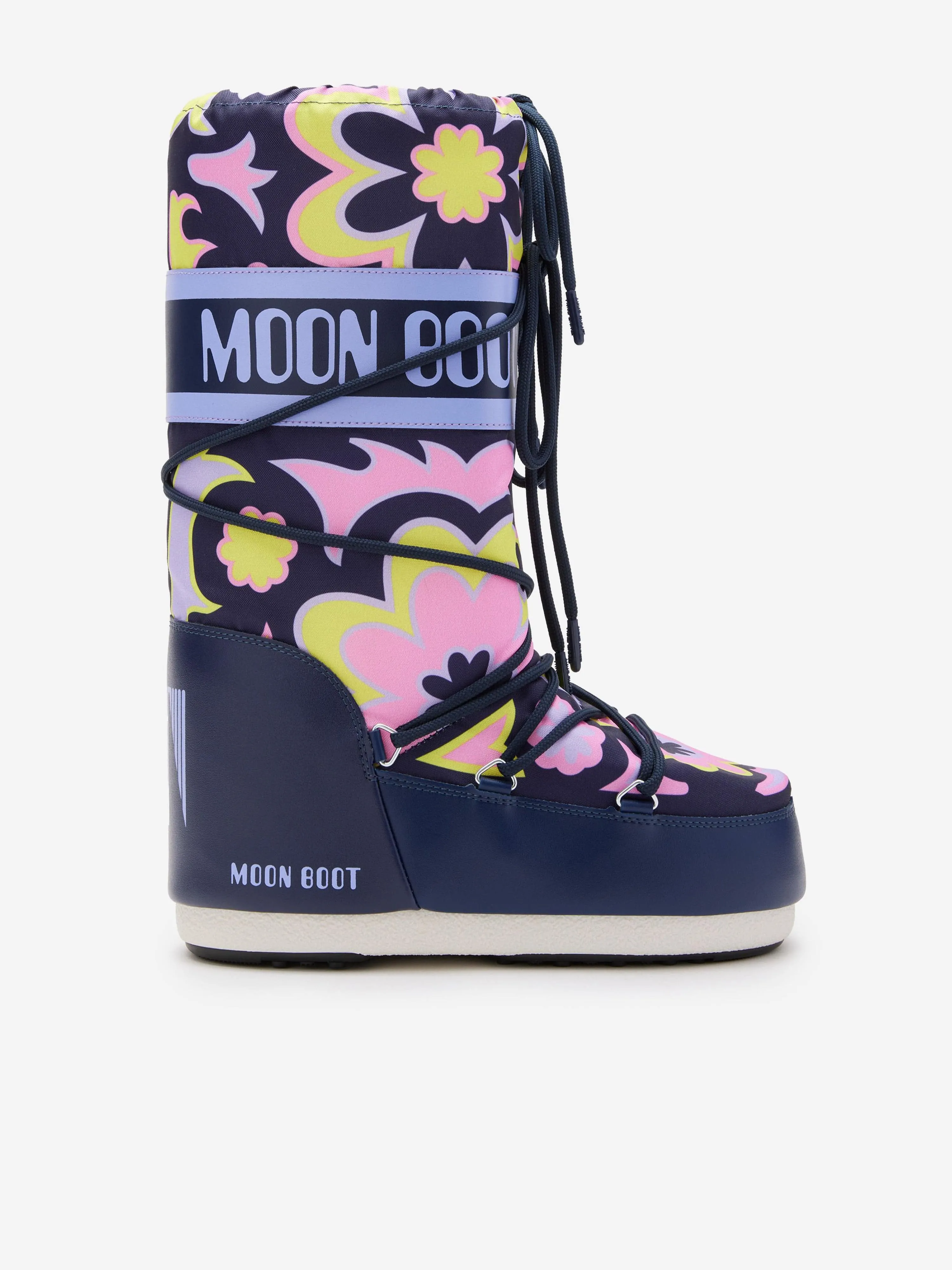 Moon Boot Girls Icon Flower Boots in Multicolour