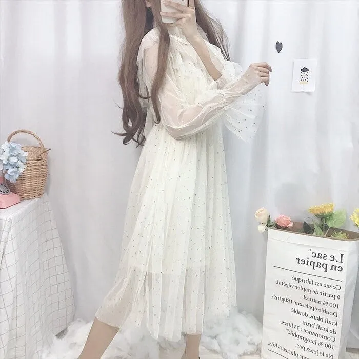 Morning Star Embellished Kawaii Princess Tulle Fairy Dress