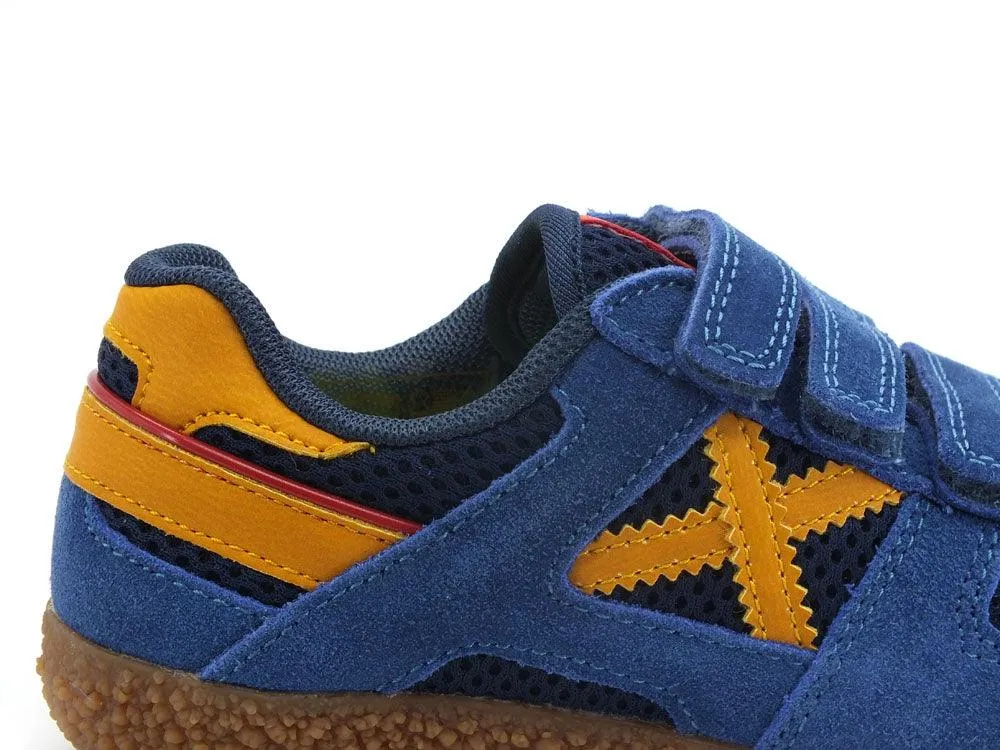 MUNICH Mini Goal 1543 Sneaker Strappi Blue Yellow 8128543