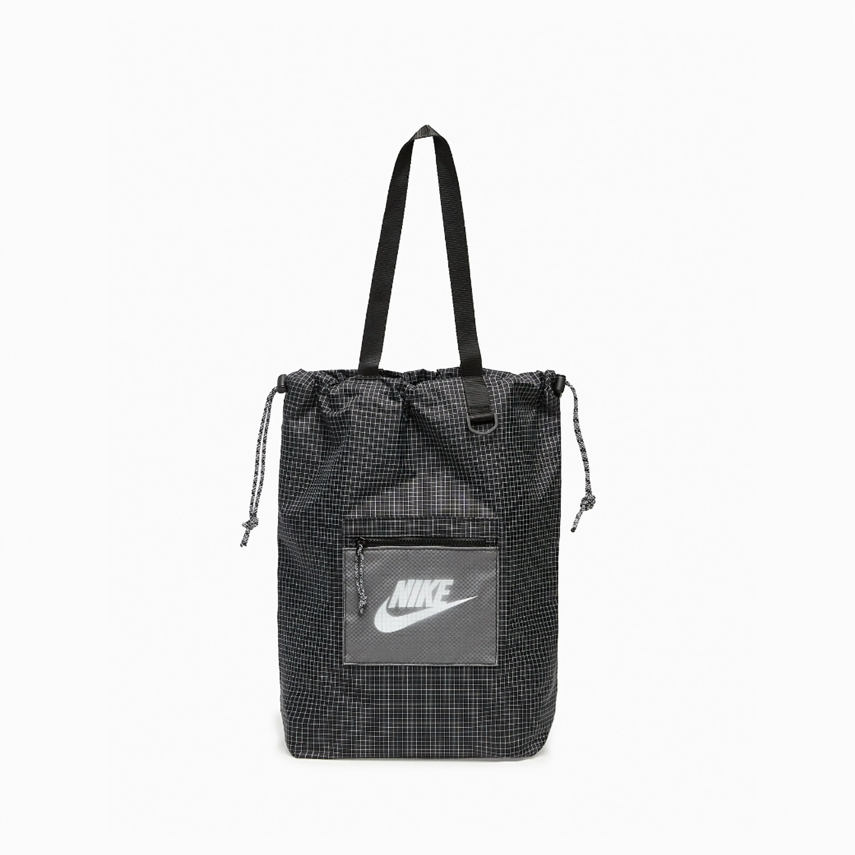 NIKE HERITAGE TOTE BAG CHECK WHITE & BLACK - CV1409