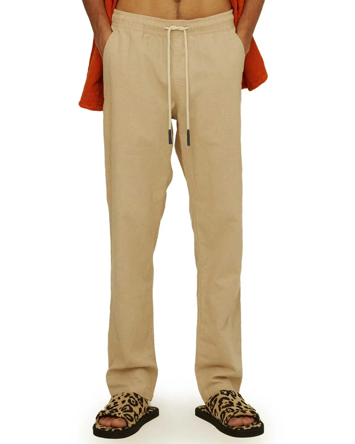 OAS Beige Linen Pants