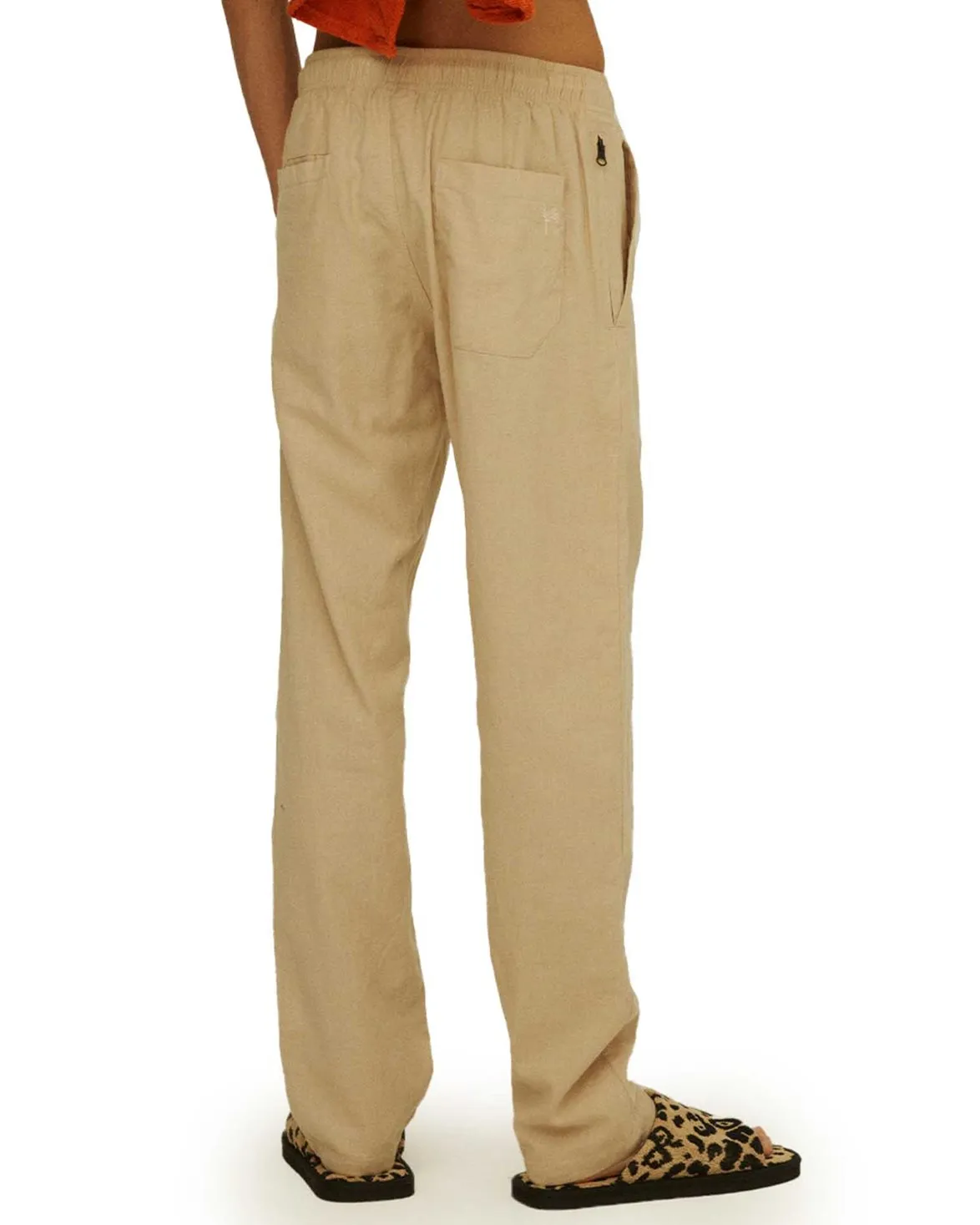 OAS Beige Linen Pants