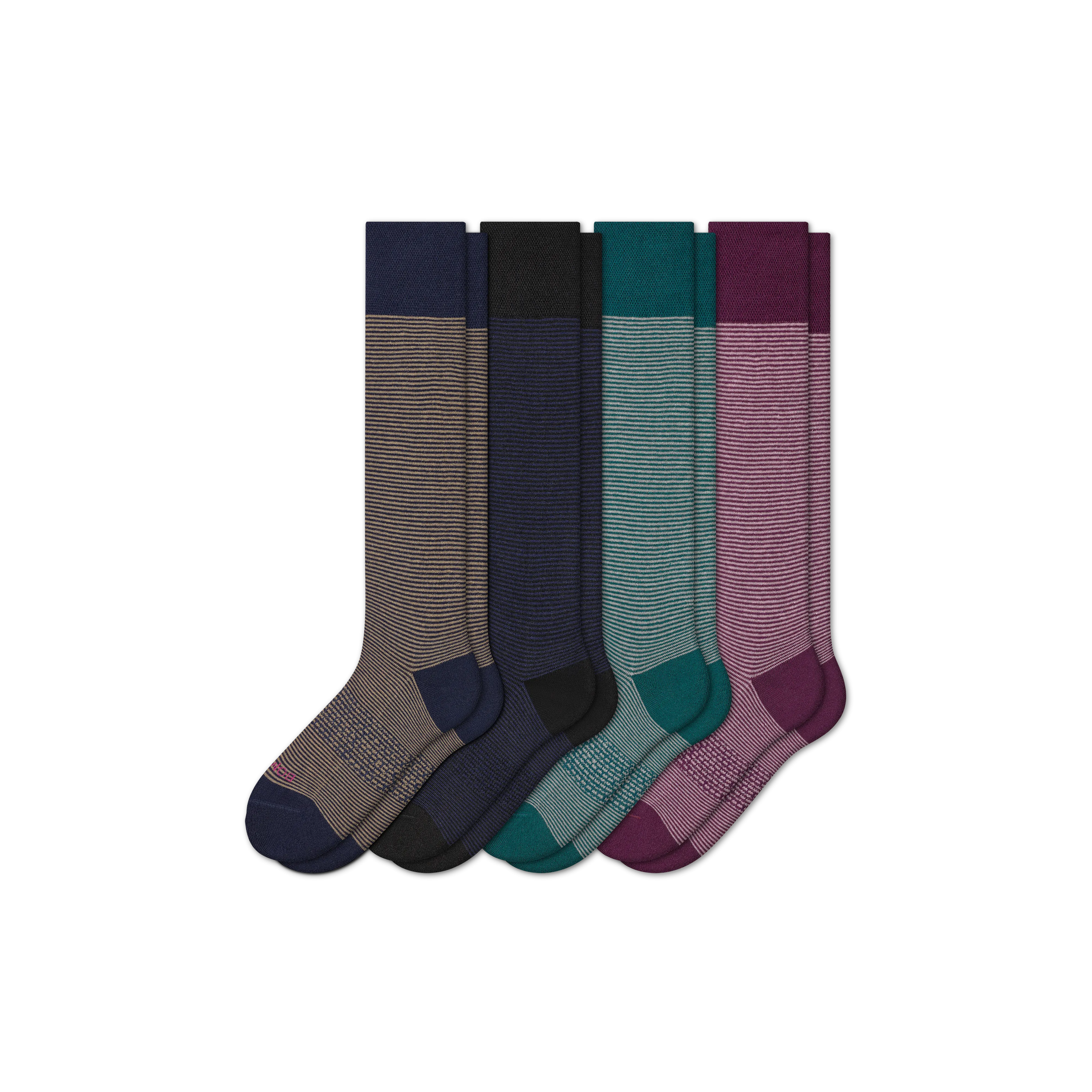 Over Calf Men's Dress Socks 4-Pack