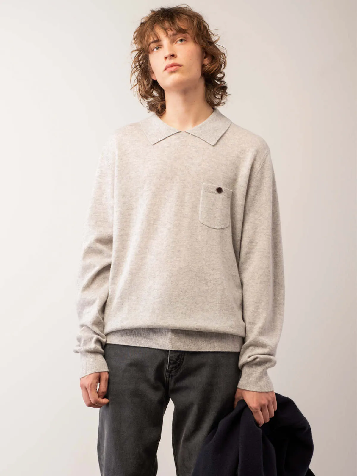 Polo Sweater - Grey