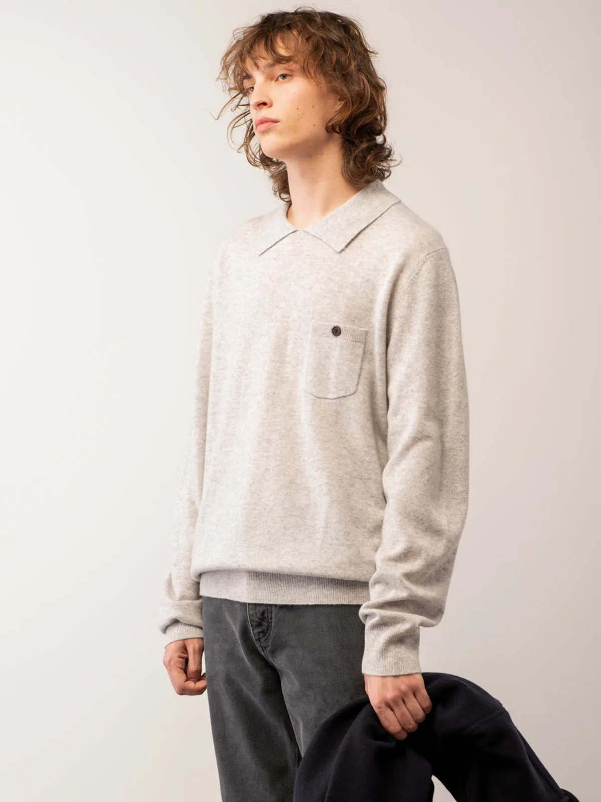 Polo Sweater - Grey