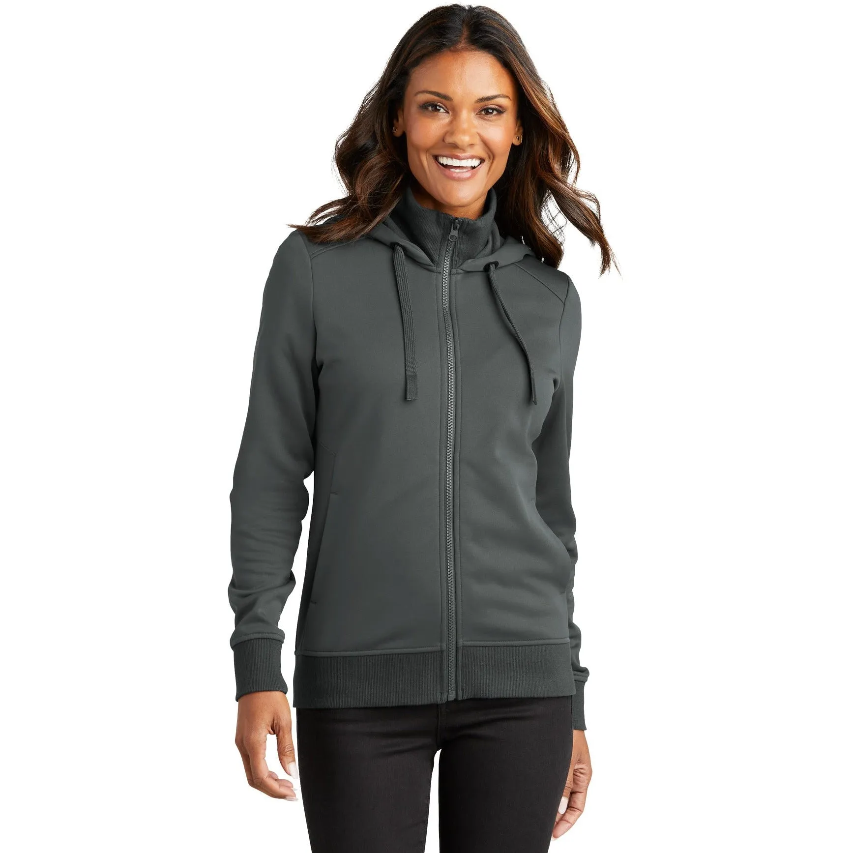 Port Authority Ladies Smooth Fleece Hooded Jacket