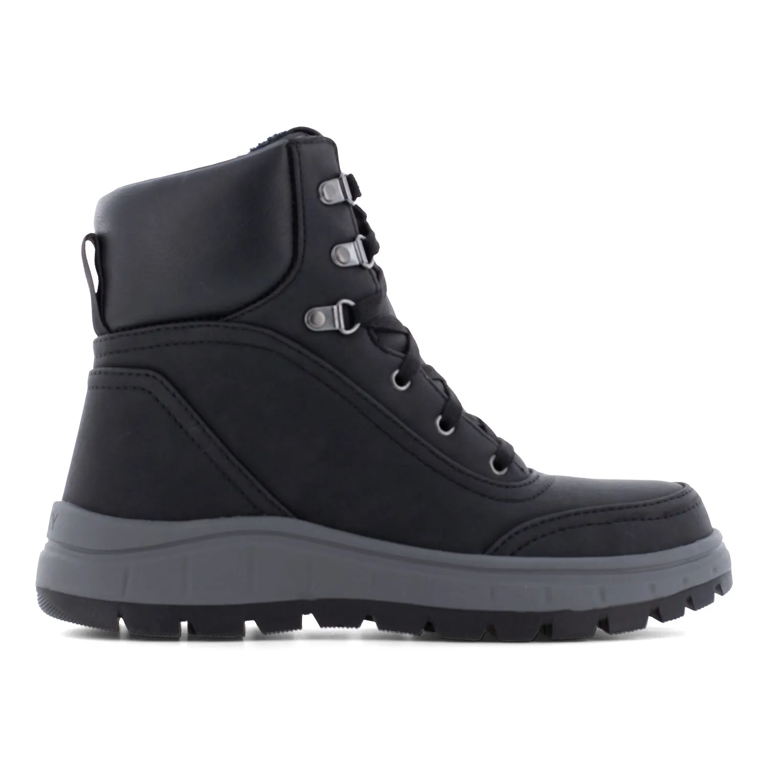 Roxy at Work Womens Karmel Lifestyle Black Pu Work Boots