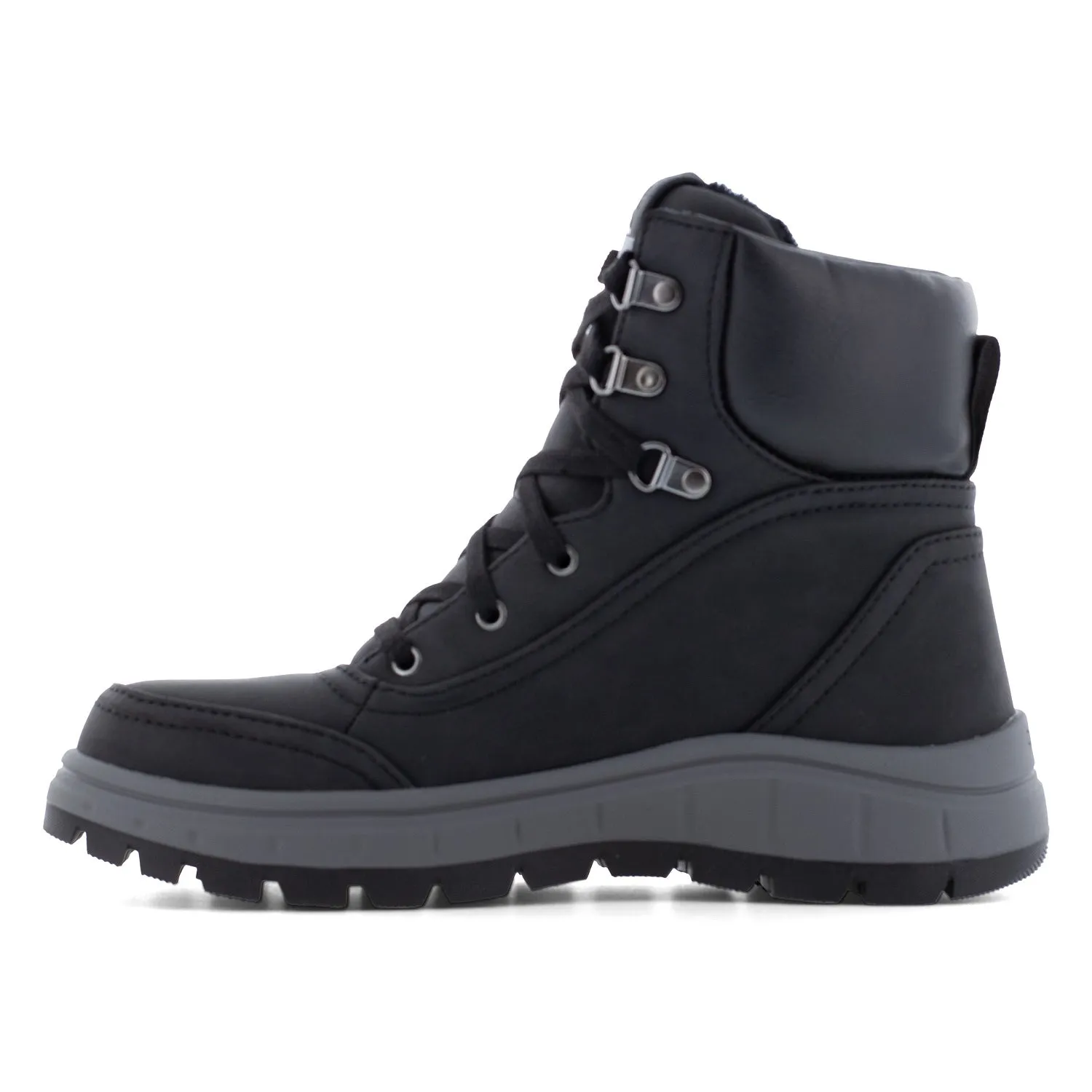 Roxy at Work Womens Karmel Lifestyle Black Pu Work Boots