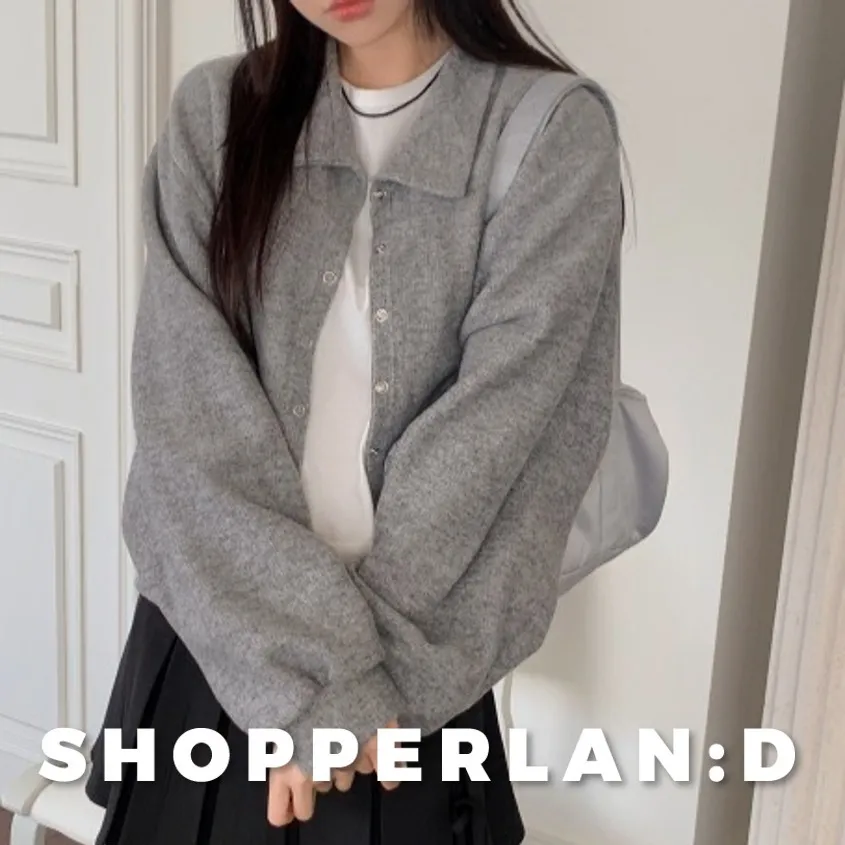 SHOPPERLAND | Casual Street Style Long Sleeves Plain Office Wear