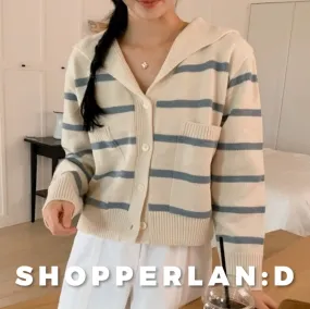 SHOPPERLAND | Striped Casual Style Street Style Dual-tone Long Sleeve