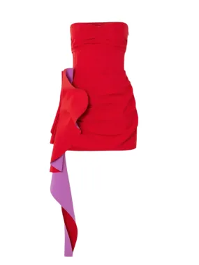 Simkhai Adina Red/Pink Cascade Minidress