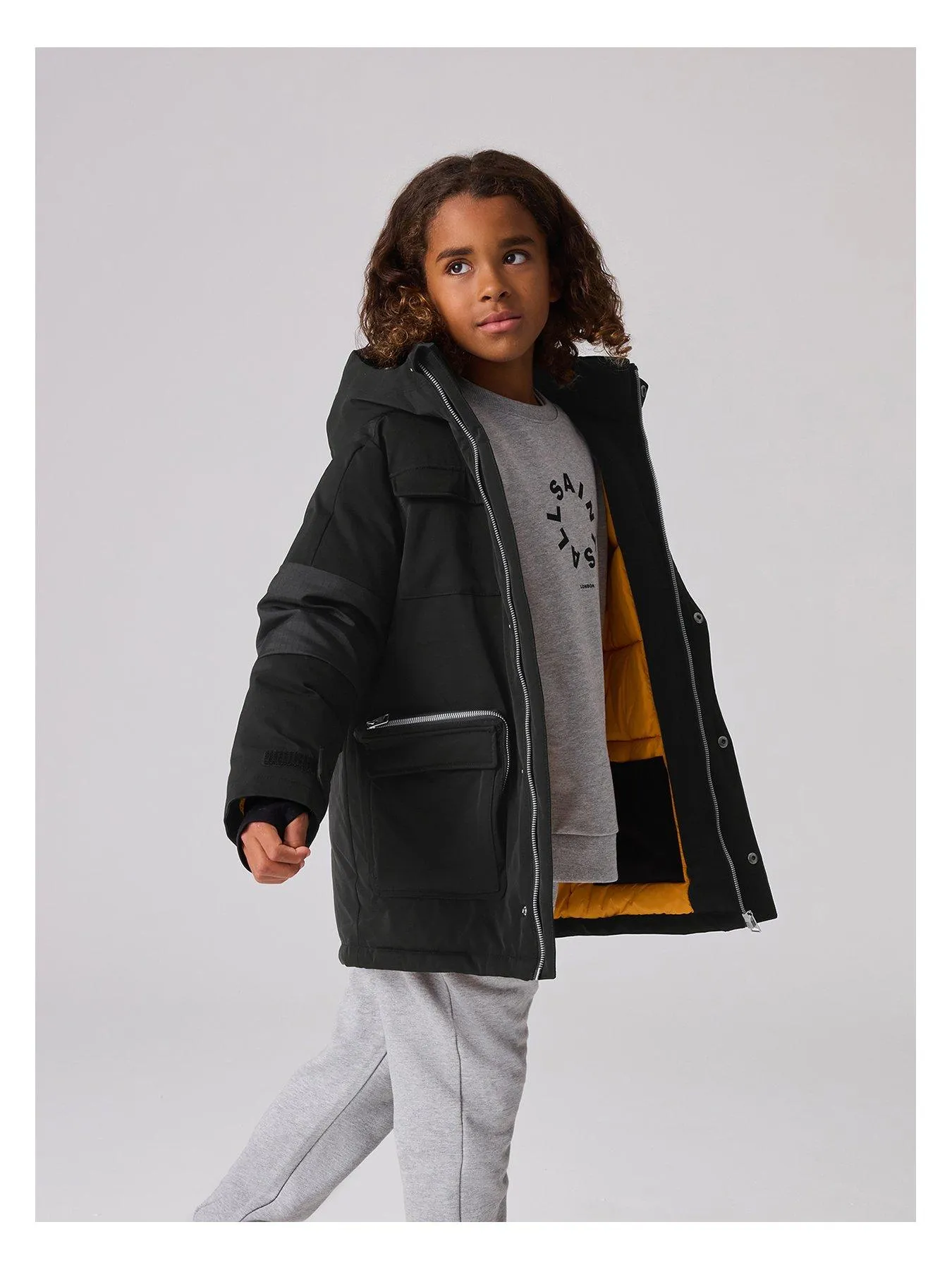 smALLSAINTS Kids Orbit 4 Pocket Coat - Black