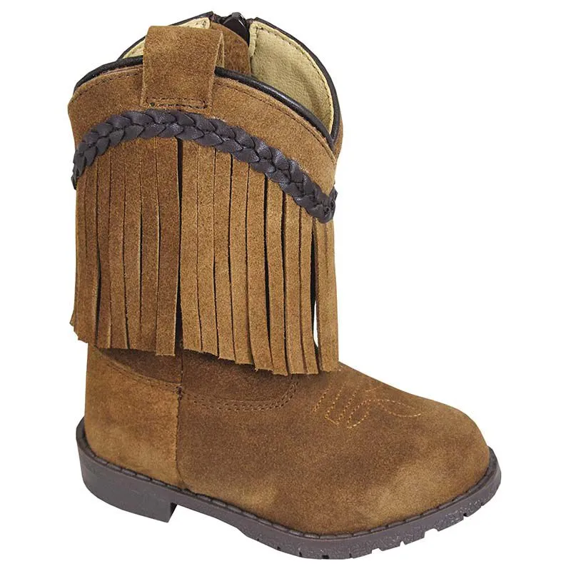 Smoky Mountain Boots Kids' Hopalong Western Boots - Brown Leather Fringe