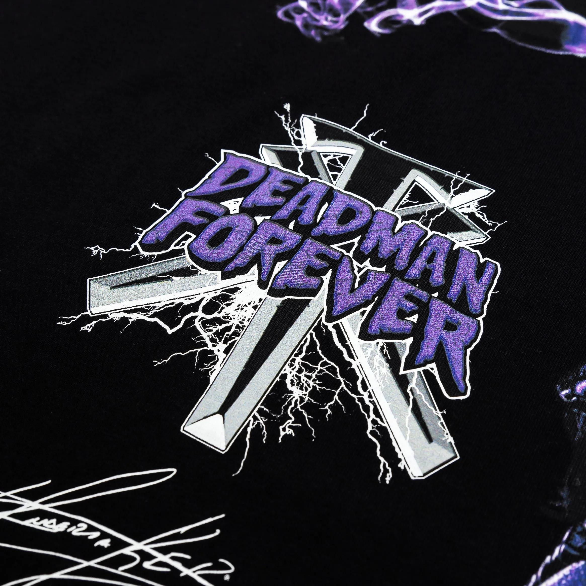 SP WWE Deadman Black Purple Short Sleeve Shirt