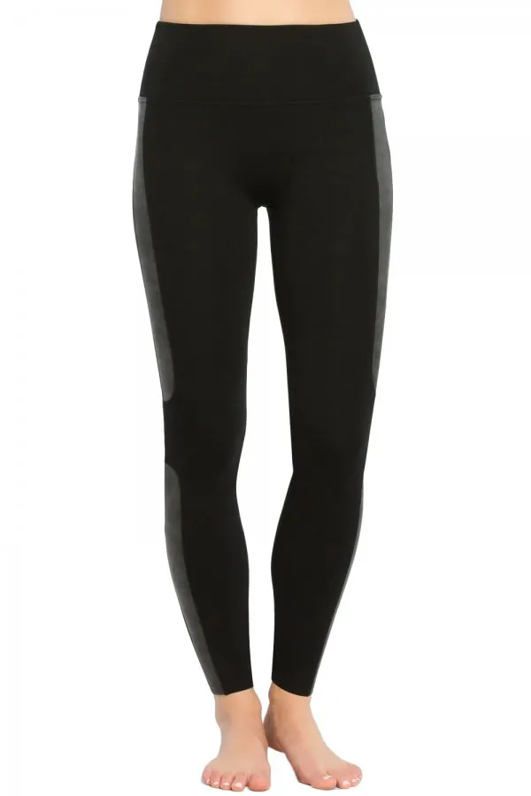 Spanx Faux Leather Panel Ponte Leggings