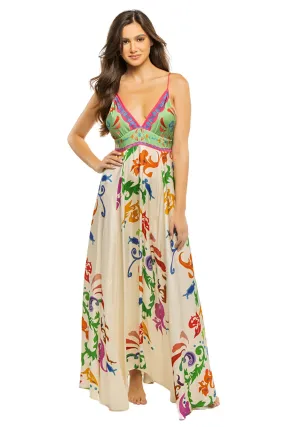 Star V-Neck Maxi Dress